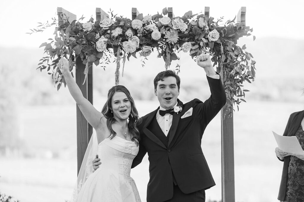 An Orange and Pink Fall Crosskeys Vineyards Virginia Wedding