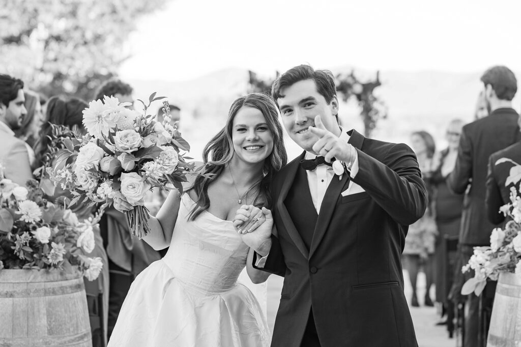 An Orange and Pink Fall Crosskeys Vineyards Virginia Wedding