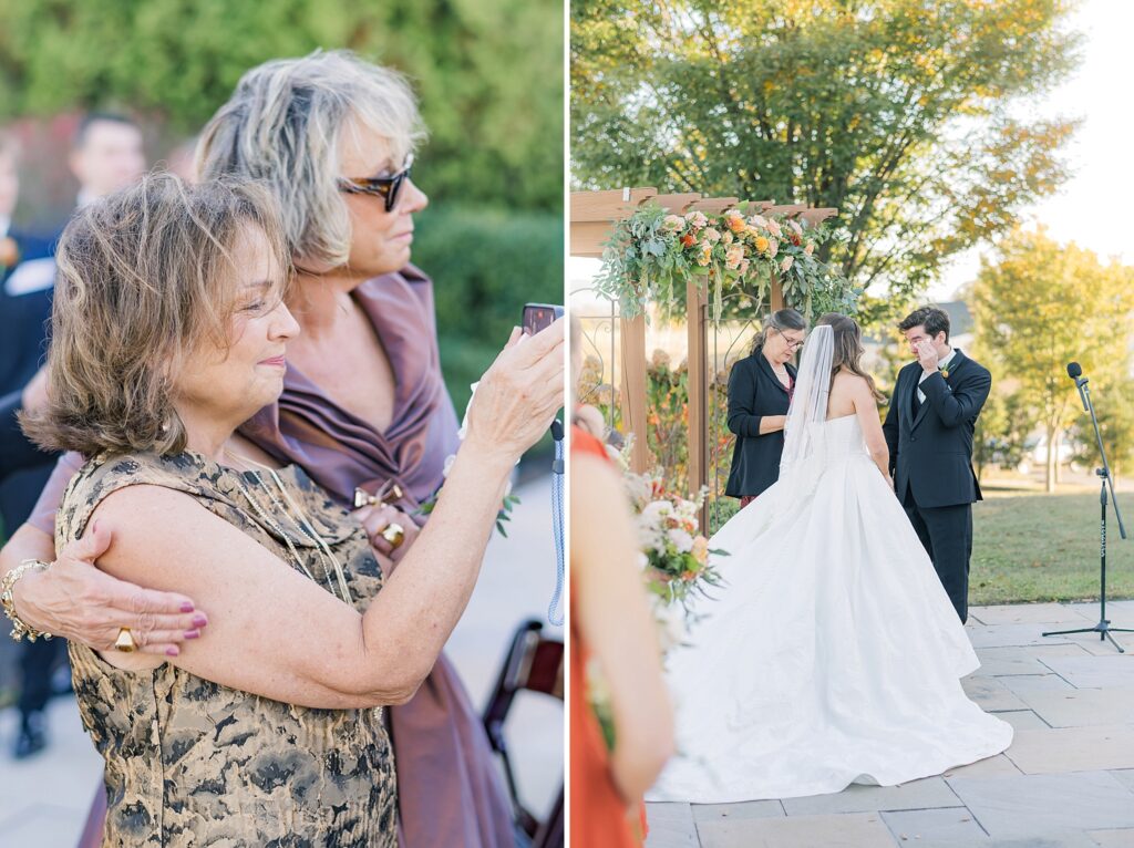 An Orange and Pink Fall Crosskeys Vineyards Virginia Wedding