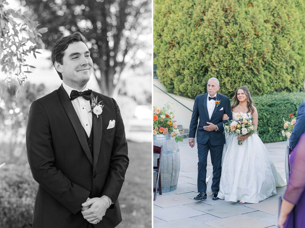 An Orange and Pink Fall Crosskeys Vineyards Virginia Wedding