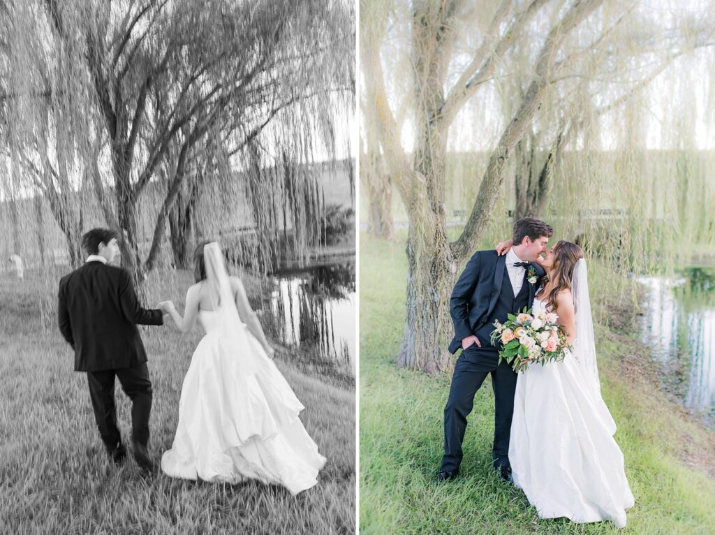 An Orange and Pink Fall Crosskeys Vineyards Virginia Wedding