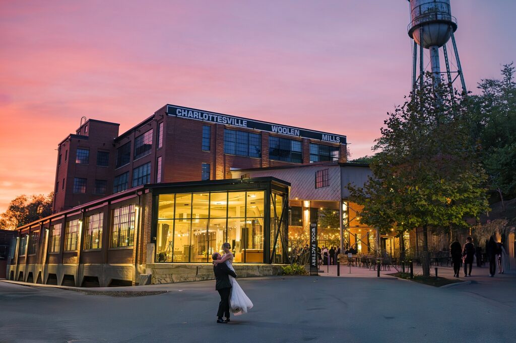 An Industrial Purple and Green Downtown Charlottesville Virginia Wedding