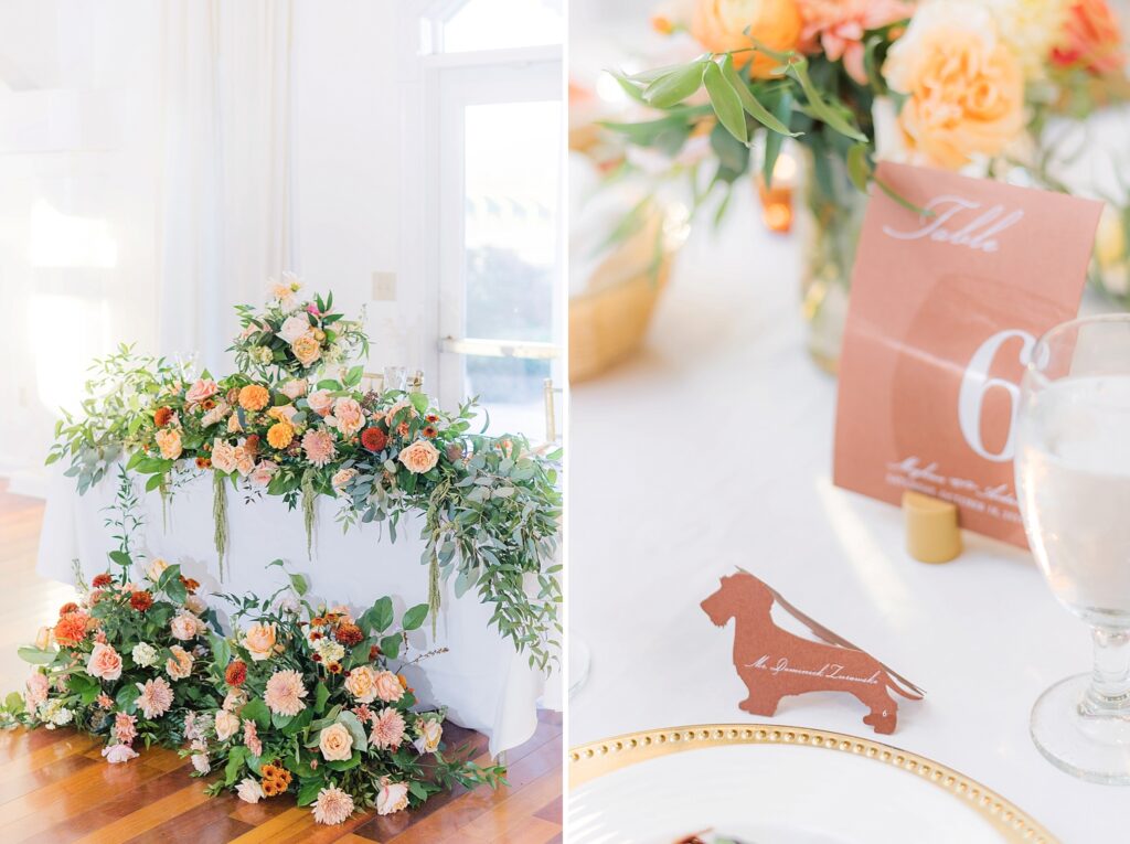 An Orange and Pink Fall Crosskeys Vineyards Virginia Wedding