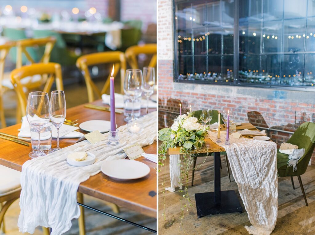 An Industrial Purple and Green Downtown Charlottesville Virginia Wedding