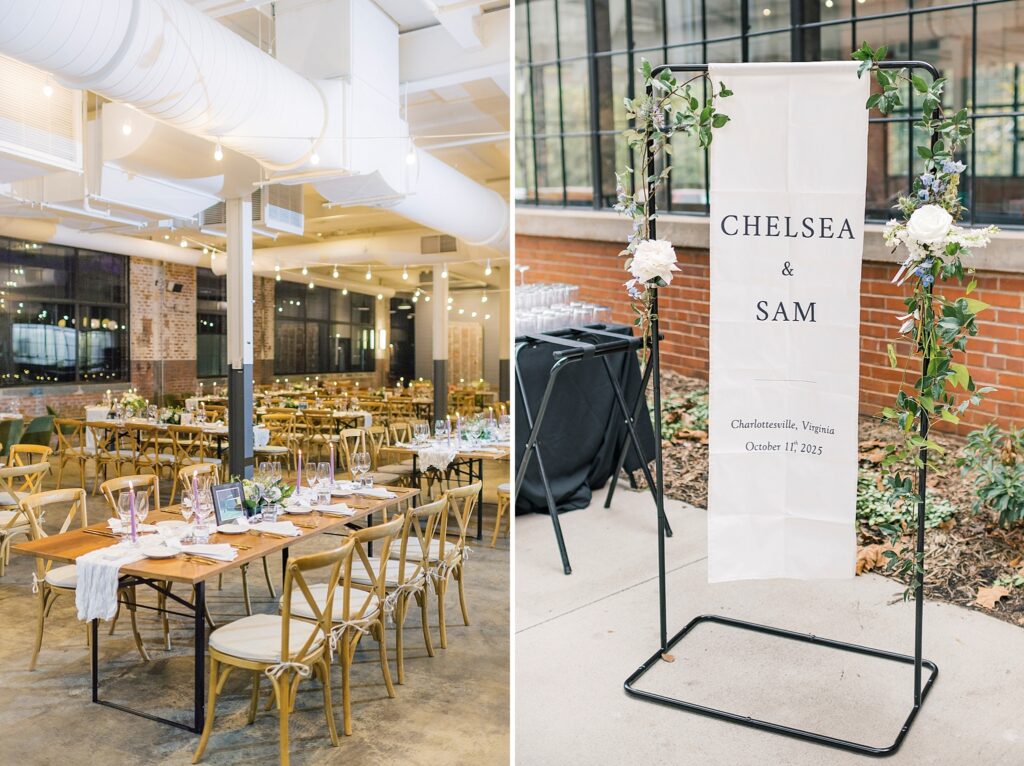An Industrial Purple and Green Downtown Charlottesville Virginia Wedding