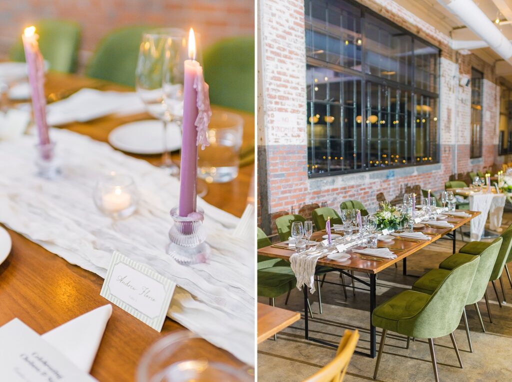 An Industrial Purple and Green Downtown Charlottesville Virginia Wedding